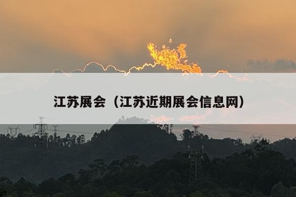 江苏展会（江苏近期展会信息网）