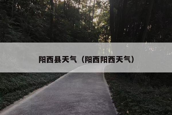 阳西县天气（阳西阳西天气）