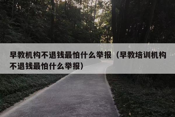 早教机构不退钱最怕什么举报（早教培训机构不退钱最怕什么举报）
