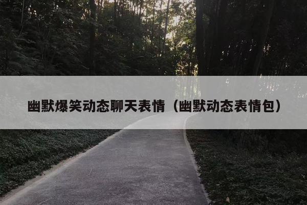 幽默爆笑动态聊天表情（幽默动态表情包）