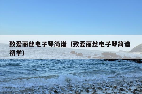 致爱丽丝电子琴简谱（致爱丽丝电子琴简谱 初学）