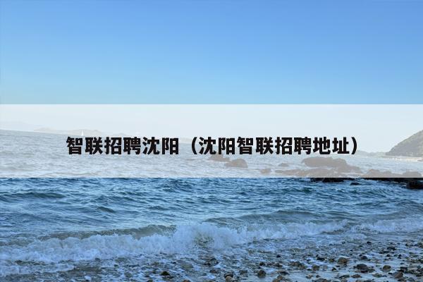 智联招聘沈阳（沈阳智联招聘地址）