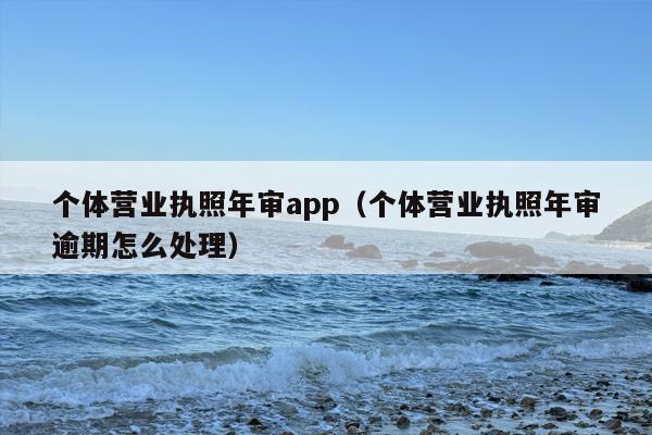 个体营业执照年审app（个体营业执照年审逾期怎么处理）