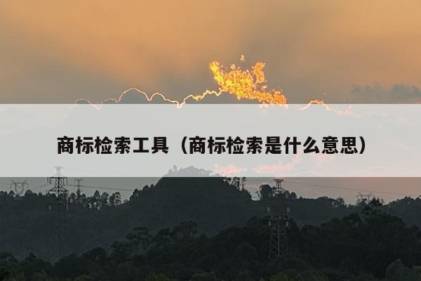 商标检索工具（商标检索是什么意思）