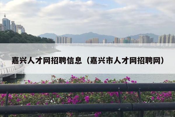 嘉兴人才网招聘信息（嘉兴市人才网招聘网）