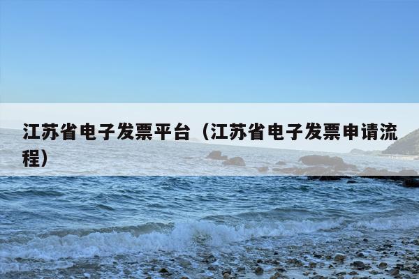 江苏省电子发票平台（江苏省电子发票申请流程）