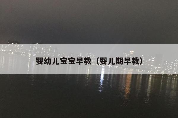婴幼儿宝宝早教（婴儿期早教）