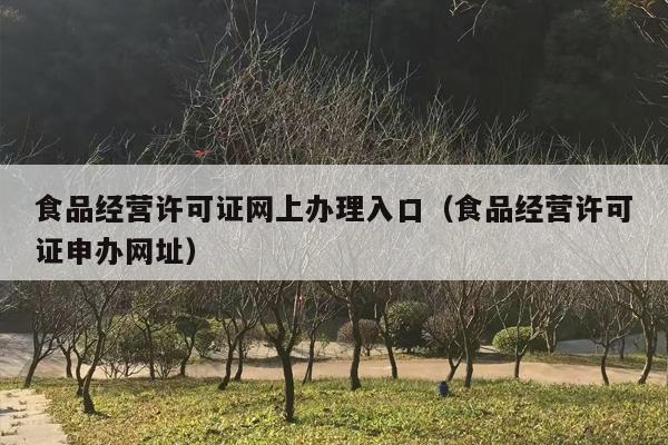 食品经营许可证网上办理入口（食品经营许可证申办网址）
