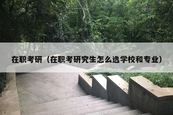 在职考研（在职考研究生怎么选学校和专业）