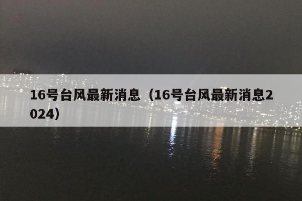 16号台风最新消息（16号台风最新消息2024）