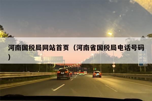 河南国税局网站首页（河南省国税局电话号码）