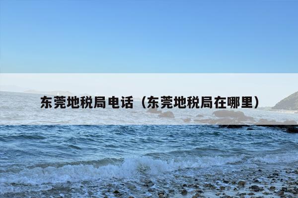 东莞地税局电话（东莞地税局在哪里）