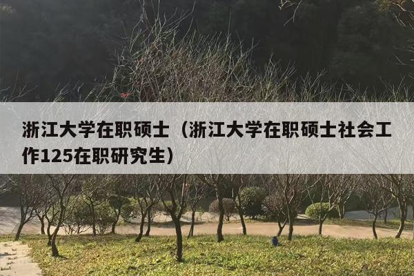 浙江大学在职硕士（浙江大学在职硕士社会工作125在职研究生）