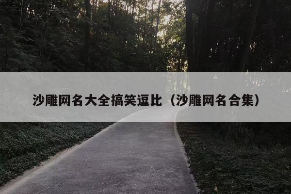沙雕网名大全搞笑逗比（沙雕网名合集）