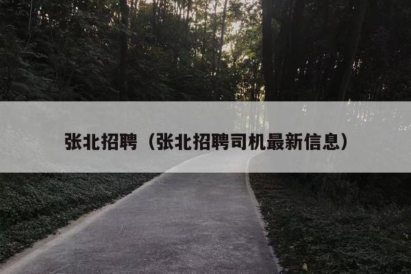 张北招聘（张北招聘司机最新信息）