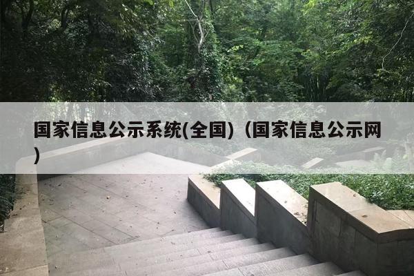 国家信息公示系统(全国)（国家信息公示网）