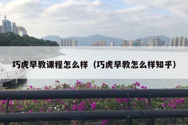 巧虎早教课程怎么样（巧虎早教怎么样知乎）