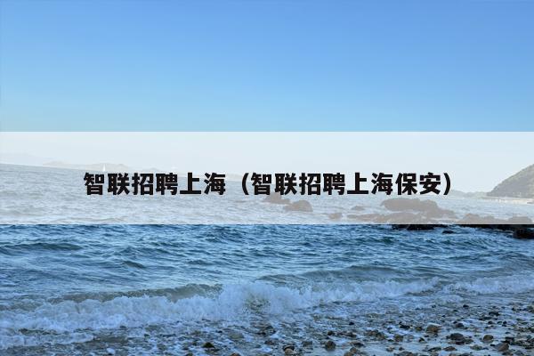 智联招聘上海（智联招聘上海保安）