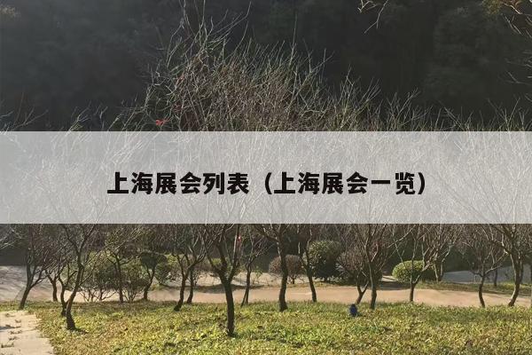 上海展会列表（上海展会一览）