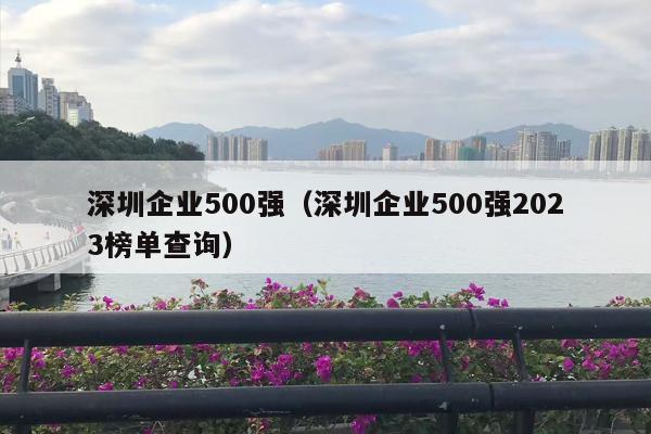 深圳企业500强（深圳企业500强2023榜单查询）