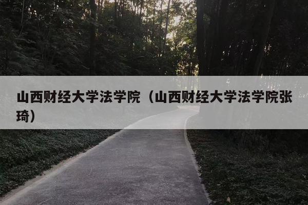 山西财经大学法学院（山西财经大学法学院张琦）