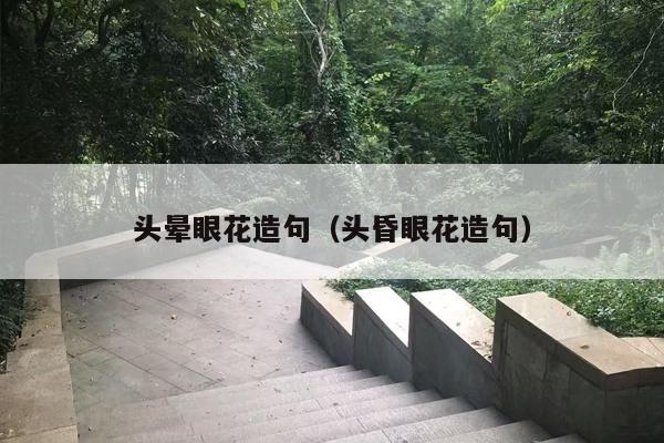 头晕眼花造句（头昏眼花造句）