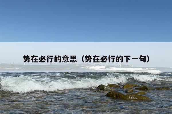 势在必行的意思（势在必行的下一句）