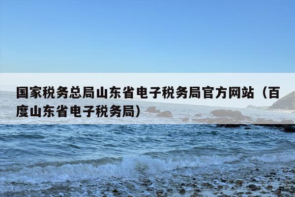 国家税务总局山东省电子税务局官方网站（百度山东省电子税务局）