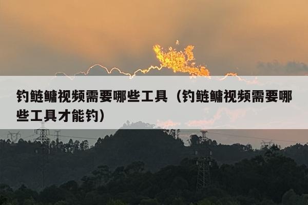 钓鲢鳙视频需要哪些工具（钓鲢鳙视频需要哪些工具才能钓）